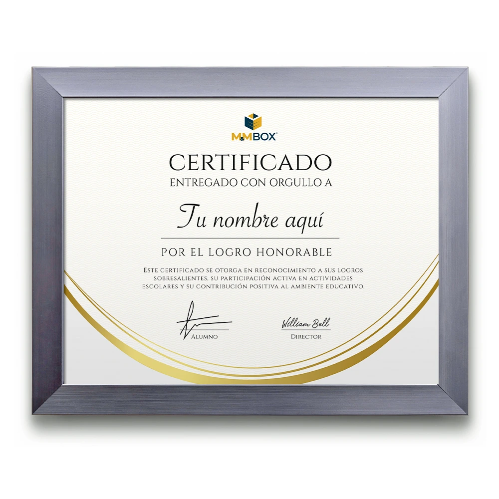 RECO-ALU08 – Marcos para diploma M&M Box